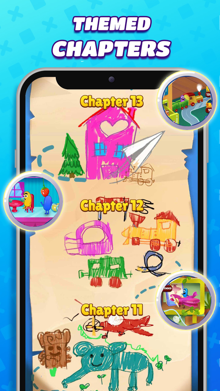 Nono Crossing store screenshot: Themed chapters